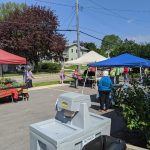 Handwashing Station at Opening Day of Monroe Farmers Market