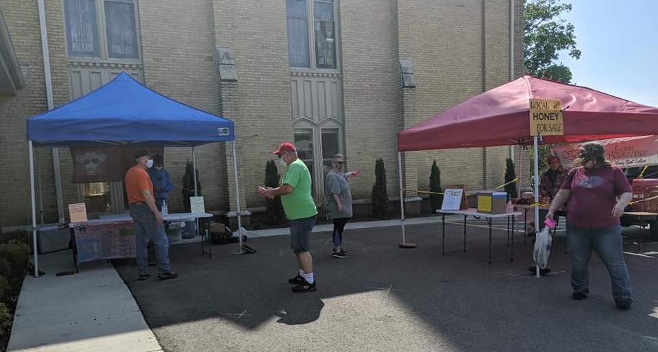 Physical Distancing at the Main Street Monroe Farmers Market